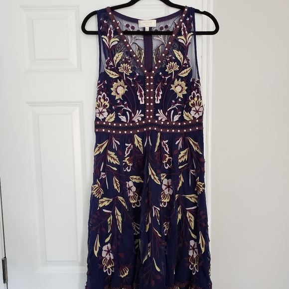Anthropologie Dresses & Skirts - Anthropologie Navy & Maroon Dress - Size 8